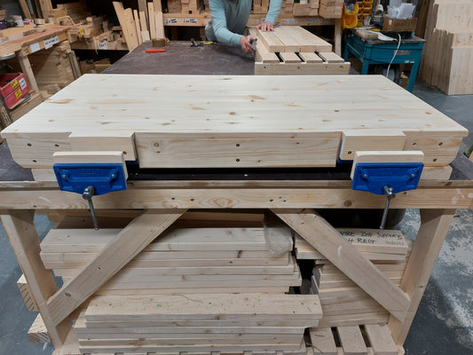 Fitted Irwin woodcraft vices to our sturdy wooden workbenches