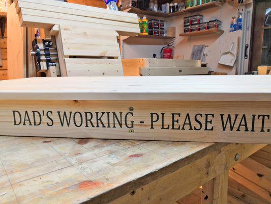 Personalise your wooden workbench - great Christmas gift idea