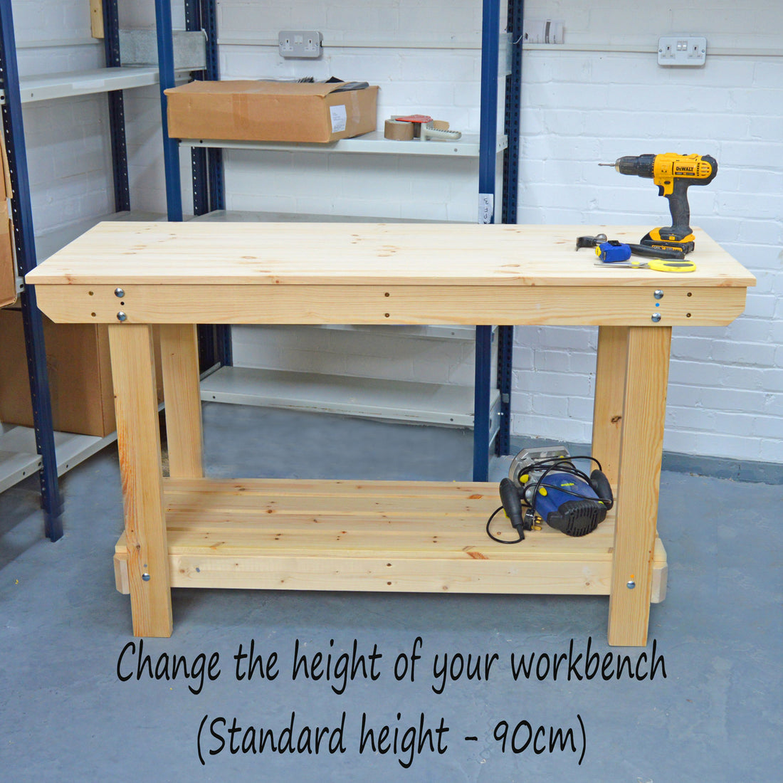 Adjust the height of your wooden workbench