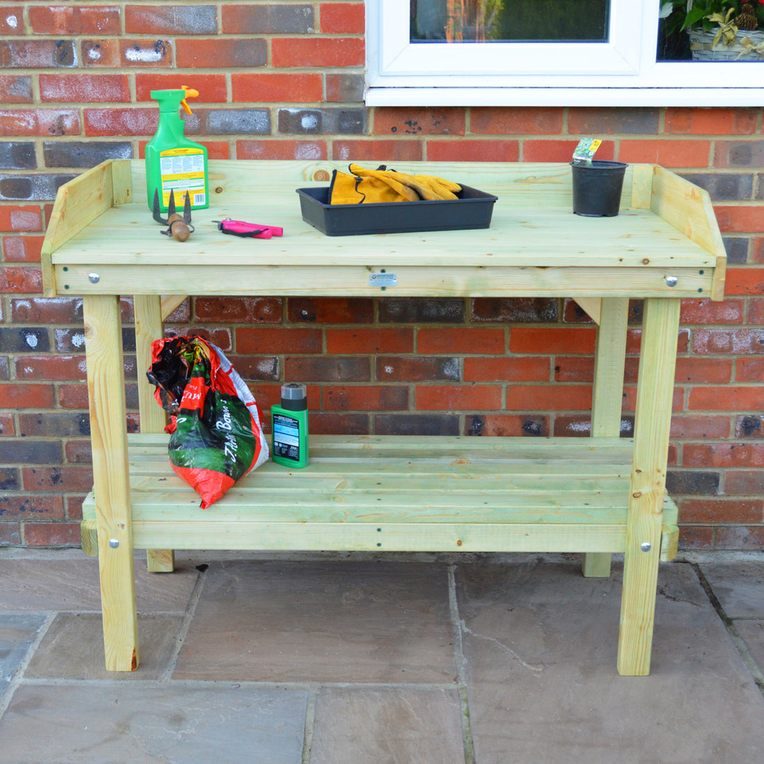 Sturdy wooden potting tables -buy on-line today