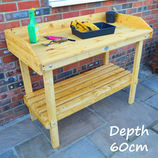 Sturdy potting table