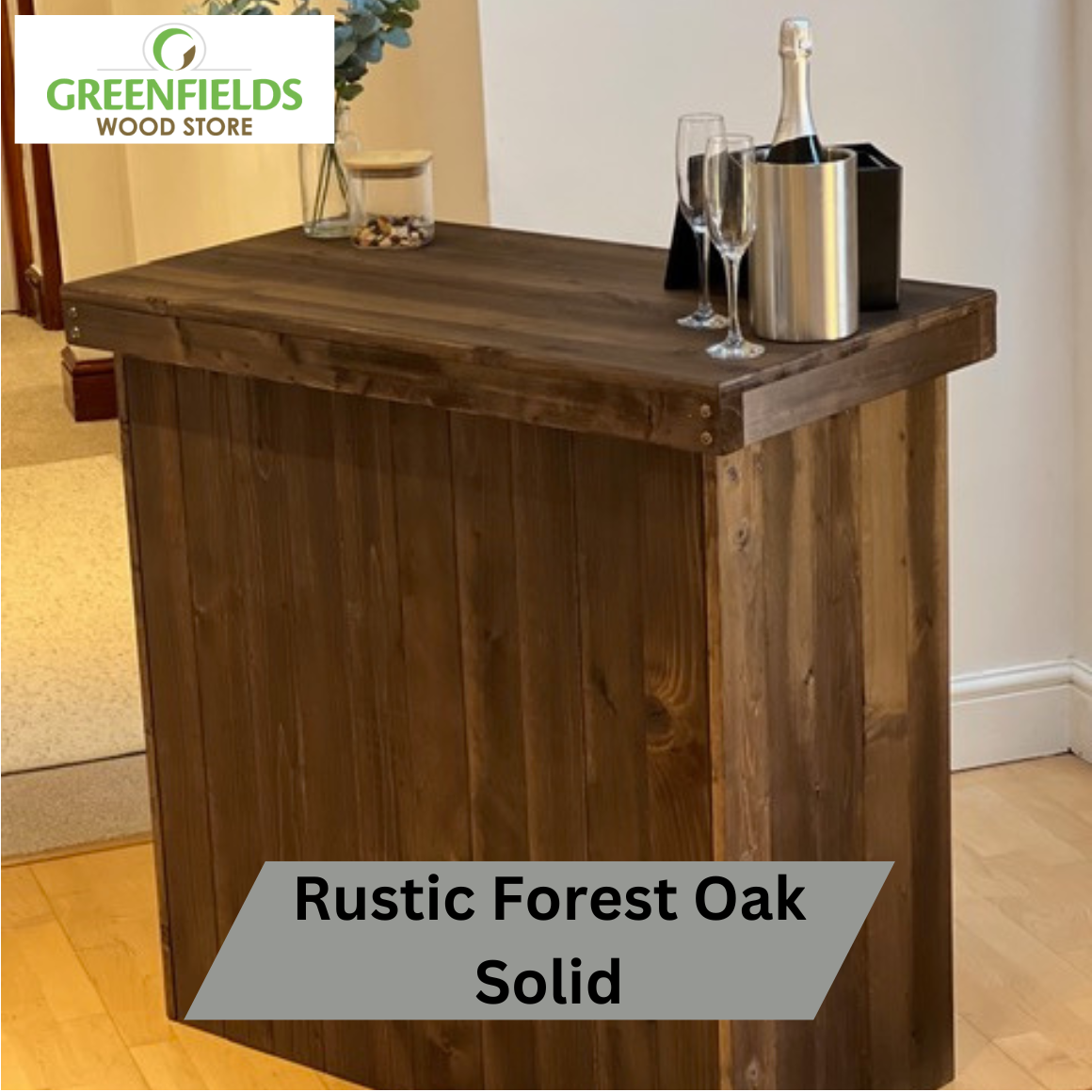 Portable Bar Solid wood construction Made to a rustic design