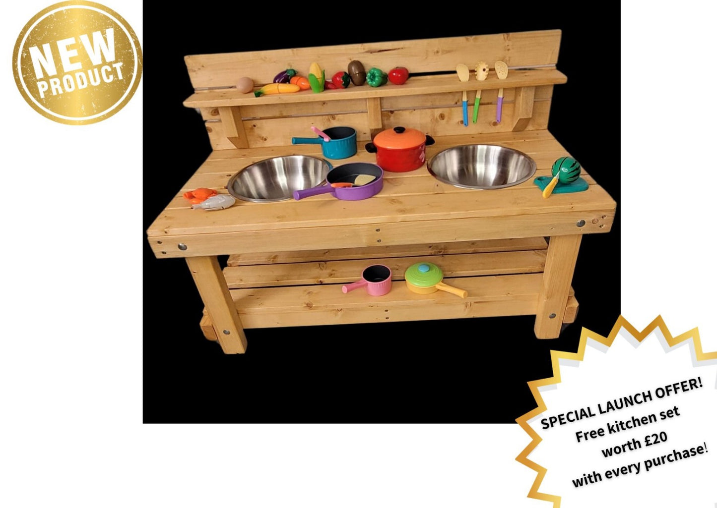 Mud Kitchen - Double Bowl