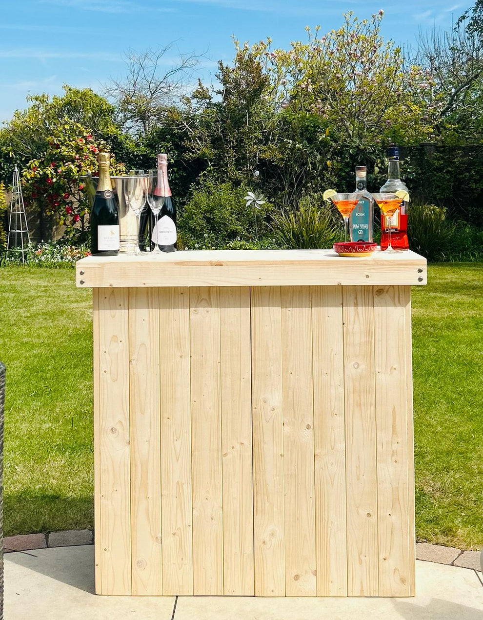 Portable Bar | Solid wood construction | Made to a rustic design ...