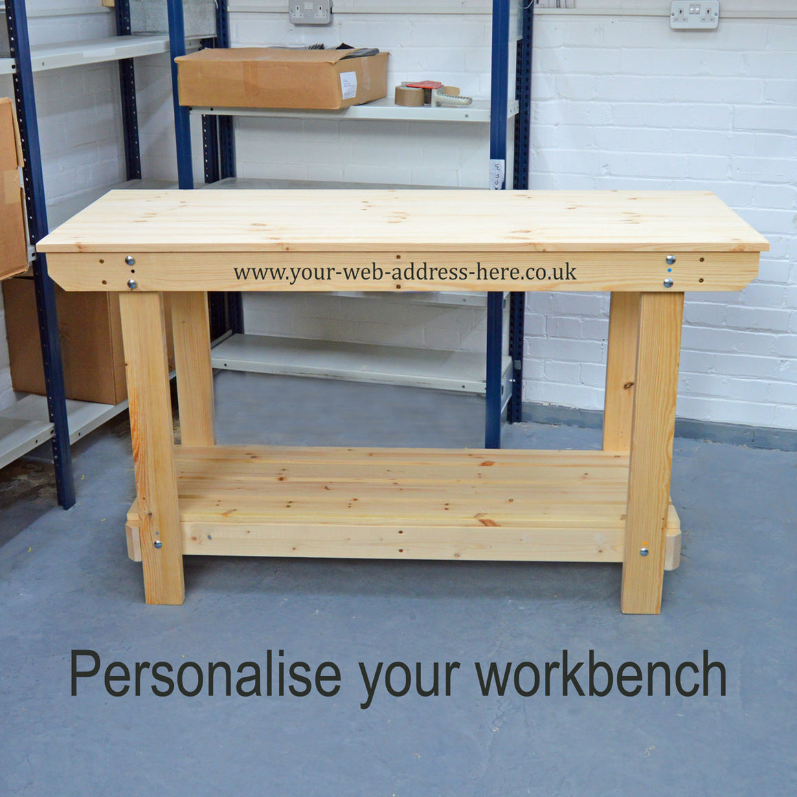 Personalised wooden workbench