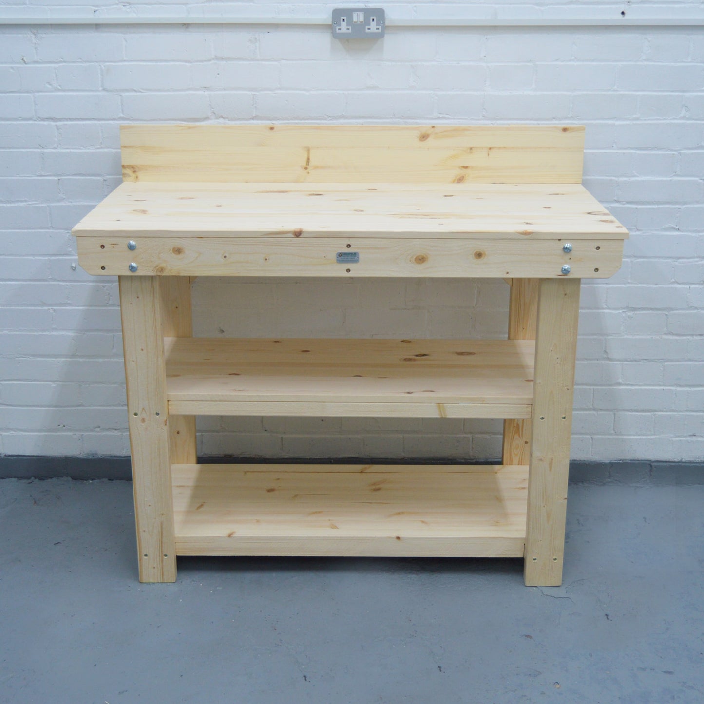 wooden work bench