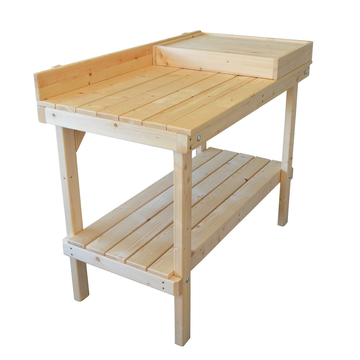 wooden outdoor table for pizza ovens